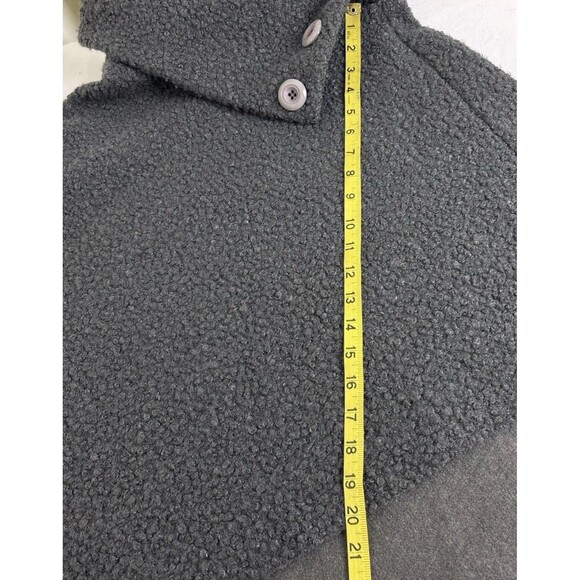 SAGA Clothing Poncho One Size Gray Asymmetrical Lagenlook Made in Italy - Picture 6 of 8